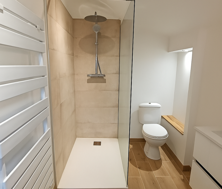 Salle de bain Après rénovation salle de bain dans l'Yonne